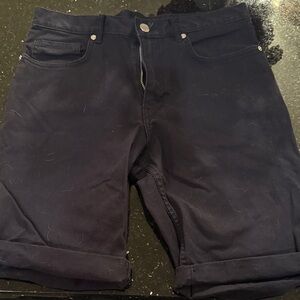 H&M Black Jean Shorts for Men